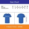 thumbnail image 2 of Gildan Softstyle V-Neck T-Shirt GR64, Adult Men's Short Sleeve V-Neck T-Shirt Modern fit Tee, Sport Grey S, 2 of 4