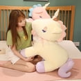 thumbnail image 4 of Peluche de unicornio de gran tamaño para niños y niñas, almohada de Animal de felpa suave, bonita muñeca de caballo Kawaii, decoración de cama para habitación, regalo de cumpleaños, 4 of 5