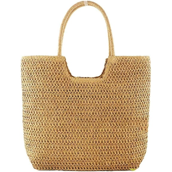 Kukuzhu Straw Tote Bag Summer Large Beach Bag for Women Handmade Woven Shoulder Bag Handbag for Travel Vacation 2023