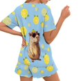 thumbnail image 2 of Yuyamidu Lemon Capybara Sleepwear 2 Piece Comfy Soft Nightwear Lounge Sets Summer Casual Comfy Loungewear Ladies Pjs with Pocket for Women, 2 of 7