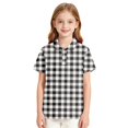 thumbnail image 5 of Girls School Uniform Short Sleeve Plaid Golf Polo Shirt Pullover Tops Collared T-Shirt for Kids School Uniform Shirt 3-13Y, 5 of 7