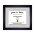 thumbnail image 3 of Double Diploma Frame with Double Matting for 14" x 11" Tall Diploma with Black 2" Frame, 3 of 5