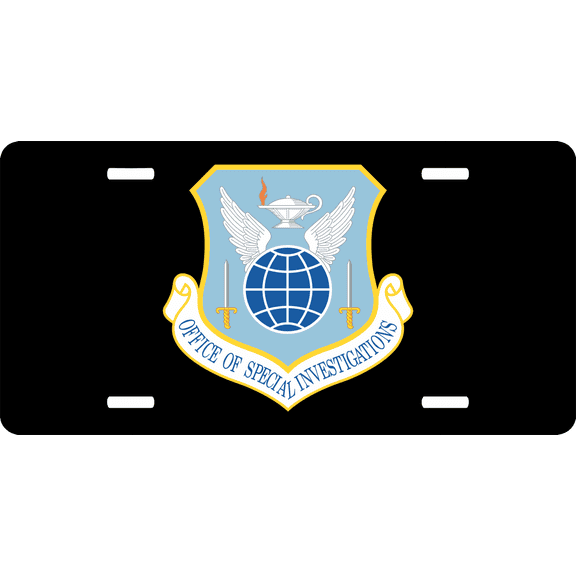 U.S. Air Force Office Of Special Investigation License Plate
