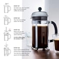 thumbnail image 3 of Cafetera French Press Bodum Chambord 1L White Portugal, 3 of 9