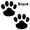 Black, variant on 3D Car Sticker Paw Print Decal Dog Cat Bear Foot Emblem Auto Accessories Silver Gold Red Black Gold
