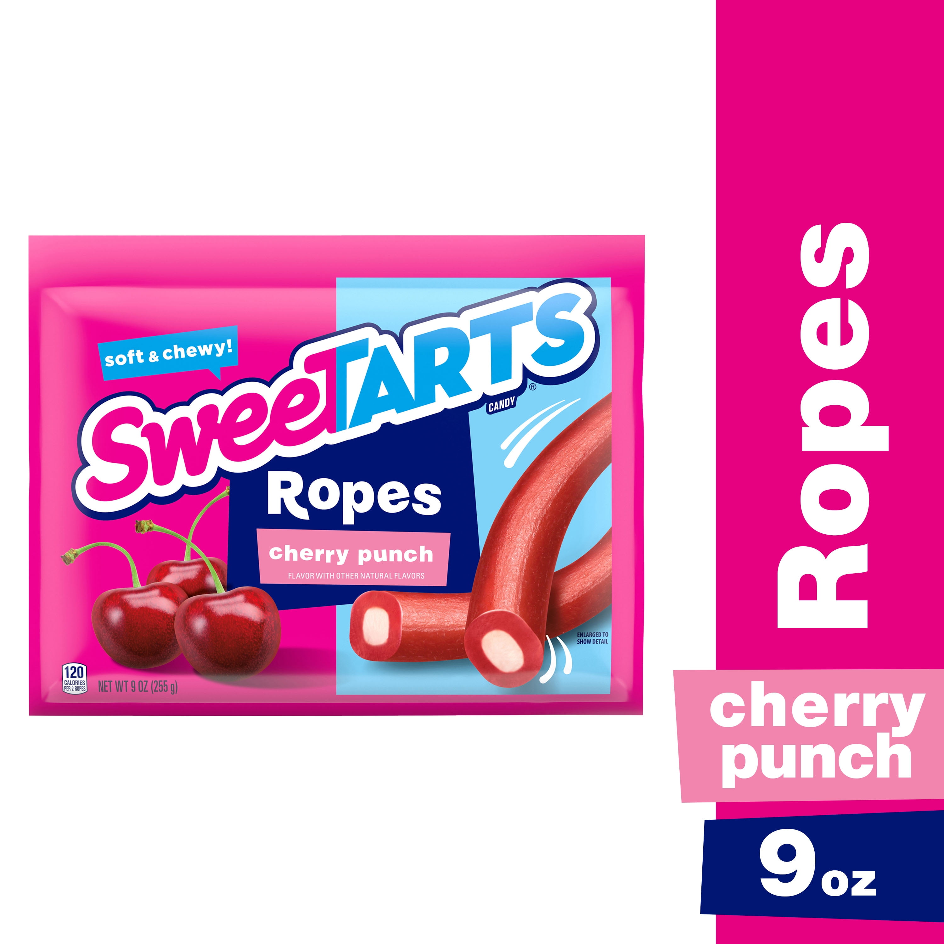 SweeTARTS Cherry Punch Soft & Chewy Ropes Candy Bag, 9 Oz