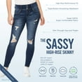 thumbnail image 4 of WallFlower Women's Sassy Skinny High-Rise Insta Soft Juniors Jeans (Standard and Plus), 4 of 5