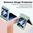 thumbnail image 3 of for Motorola Razr+ 2023 Case with Integrated Glass Screen Protector, [Removal Hinge Protection] Full Coverage Slim Hard PC Cover Scratch-Resistant Phone Case for Moto Razr Plus 2023 Mint Green, 3 of 12