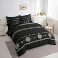 thumbnail image 3 of Manfei Aztec Bedding Sets Full Size for Adult, Vintage Bohomian Bed in a Bag Full size, Hippie Triangle Reversible Comforter Sets with Sheets, Lightweight Room Decor, 7-Piece, 3 of 7