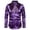 A-Purple950, variant on XIAONU Men's Sequin Satin Dress Shirt Slim Long Sleeve Collar Pullover Tunic Shiny Glamorous Party Eveningwear Top