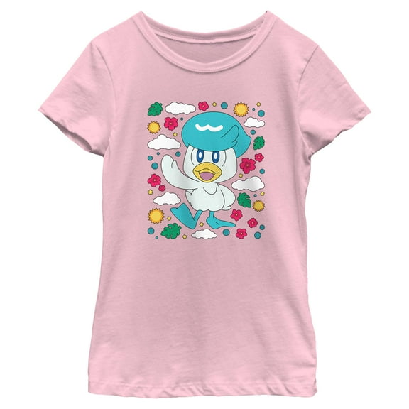 Girl's Pokemon Floral Quaxly Graphic T-Shirt