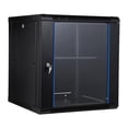 thumbnail image 1 of GloryStar Server Rack Cabinet, 6U/12U Carbon Steel with Glass Door, Cooling Fan Holes, Lock, All Accessories Included, Easy Install for Home and Office Network Setup, 1 of 7