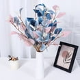 thumbnail image 2 of Grandest Birch 5PCS Artificial Eucalyptus Leaf Branch 3 Fork Realistic Reusable Faux Green Plants Greenery Home Table Centerpiece Wedding Decoration Photo Props ,Red, 2 of 7