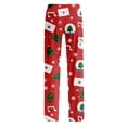 thumbnail image 5 of Satingcolo Christmas Pajama Pants for Women Christmas Elastic Waist Straight Pants Comfortable Festive Holiday Sleepwear Pajama, 5 of 5