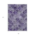 thumbnail image 3 of 5' X 8' Purple Lilac And Lavender Abstract Washable Indoor Outdoor Area Rug, 3 of 5