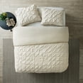thumbnail image 3 of VCNY Home Madison 3-Piece Taupe Pintuck Polyester Duvet Cover Set, King, 3 of 4
