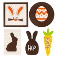 thumbnail image 1 of Abbracc 8Pcs Cute Easter Bunny Egg Kit Rabbit Ornament DIY Gifts Welcome Signs Accessory C, 1 of 9