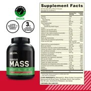 Optimum Nutrition Serious Mass Protein Powder, Strawberry, 50g Protein, 6 Lb