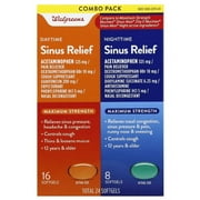 Walgreens Daytime & Nighttime Sinus Relief - 24.0 ea