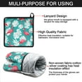 thumbnail image 7 of Flamingo and Palm Leaves Tropical Hawaii Kitchen Oven Mitt and Pot Holder Sets 2 Pcs for Baking, Cooking and Grilling, Heat Resistant Up To 392 °F, 7 of 7
