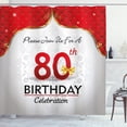 thumbnail image 1 of Ambesonne Abstract Shower Curtain, Birthday Party Invite, 69"Wx84"L, Multicolor, 1 of 3