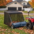 thumbnail image 7 of Senfot 50 Inch Extra Large Capacity Blue Carbon Steel Tow Behind Lawn Sweeper Detachable Storage Bag Towable Design for Lawn Grass Leaves Pine Needle Pickup, 7 of 7