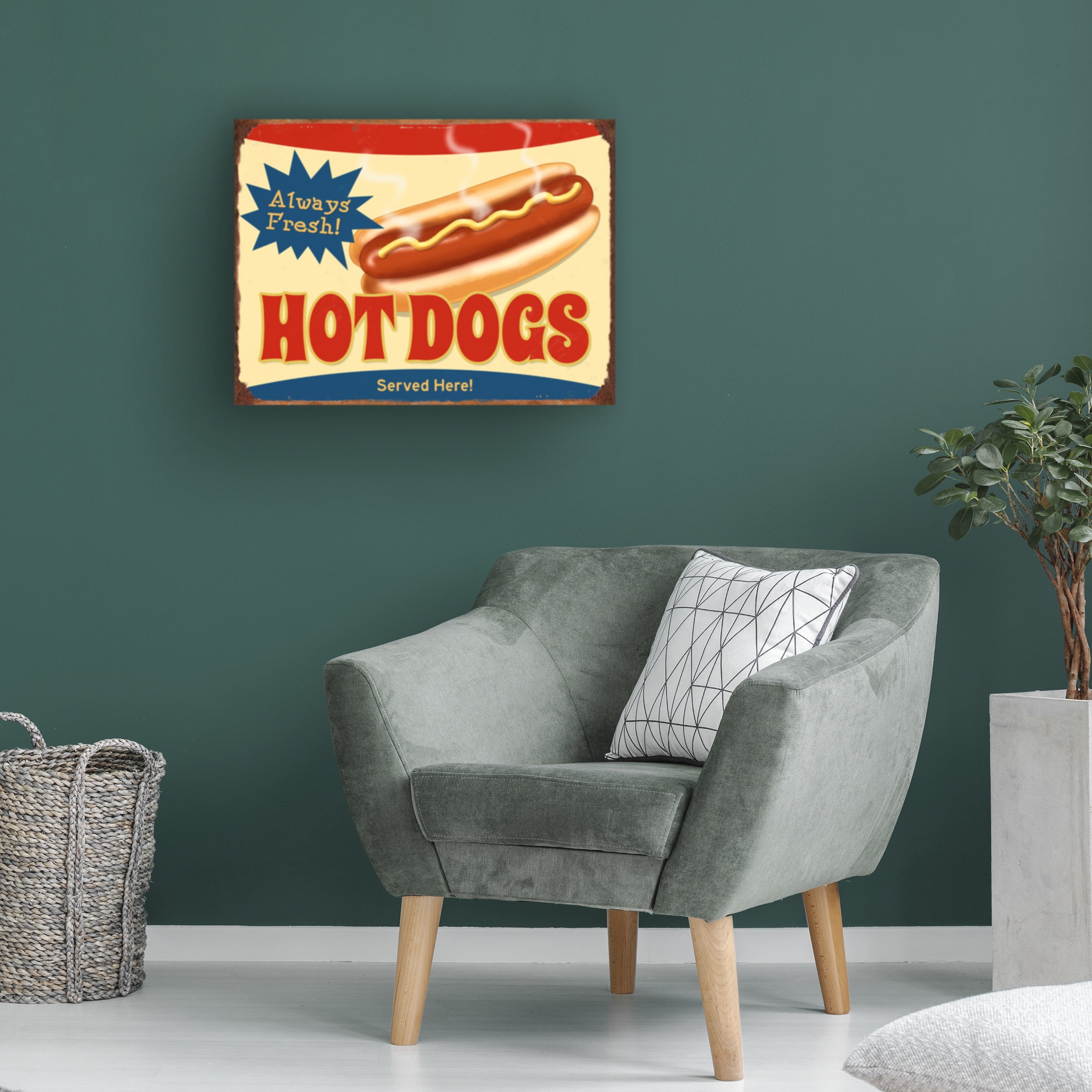 RetroPlanet 'Always Fresh Hot Dogs' Canvas Art