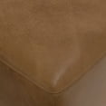 thumbnail image 5 of Leather Ottoman Rectangular Coffee Table Footrest - 34" Wide Caramel Brown, 5 of 9
