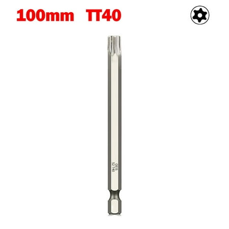 

BCLONG 100mm Hollow Torx Screwdriver Bit Hex Shank T6-T40 Tool For Exact Screw Unscrew