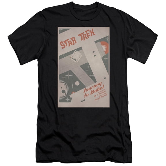Star Trek Tos Episode 39 Premium Canvas Adult Slim Fit 30/1 T-Shirt Black