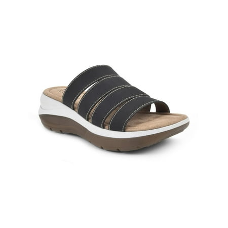 

White Mountain Womens Fascinate Slides Slip On Footbed Sandals