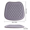 thumbnail image 2 of Deago Car Seat Cushion Pad Mat Comfort Seat Protector for Car Driver Seat Office Chair Home Use Breathable Seat Cover with Non Slip Bottom, 18.9" x 18.5" x 0.8", Gray, 2 of 9
