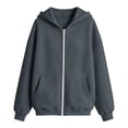 thumbnail image 4 of Grblisyd Girls Zip Up Hoodies Teen Full-Zip Sweatshirts Jacket Casual Long Sleeve Fall Hoodie with Pocket, 4 of 5