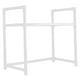 thumbnail image 5 of Estante organizador de mostrador para microondas, soporte de almacenamiento de cocina, organizador de escritorio. 1 nivel negro, 5 of 9