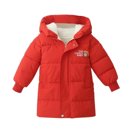 

BULLPIANO Kids Boys Girls Long Coat Hooded Warm Padded Jacket Toddler Baby Winter Puffer Snowsuit Outerwear 1-7Y