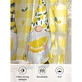 thumbnail image 6 of Sheer Curtains 72 Inches Long 2 Panels Set for Bedroom, Lemon Gnomes Semi Sheer Curtains for Windows, Summer Botanical Fruit Yellow Buffalo Plaid Voile Window Treatments Rod Pocket Curtain, 6 of 7