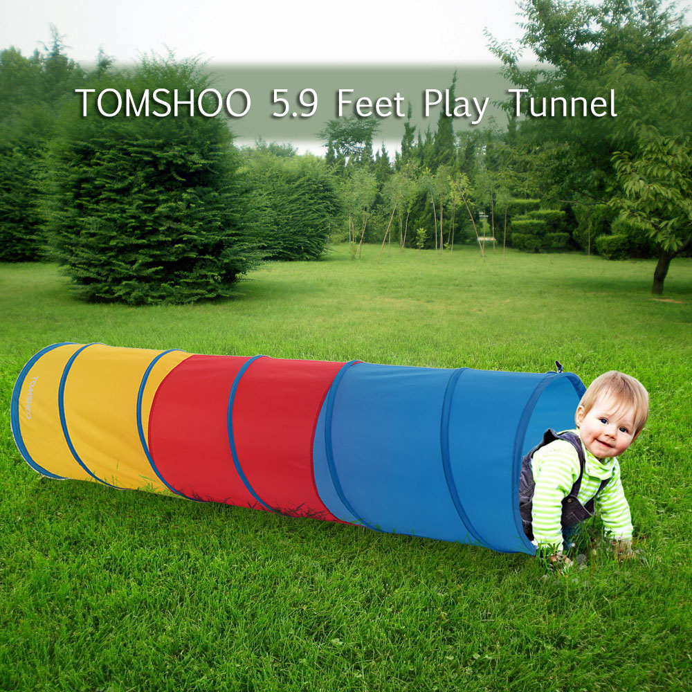 TOMSHOO Portable Children Tunnel Play Tent Outdoor Garden Foldable Pop