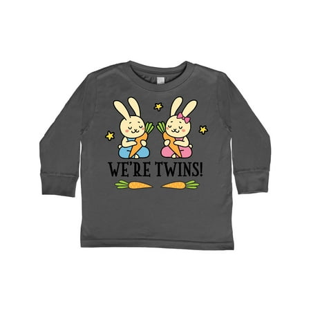 

Inktastic Twin Boy And Girl Bunny Gift Gift Toddler Boy or Toddler Girl Long Sleeve T-Shirt