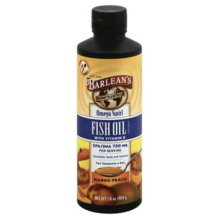 - Barleans Organic Oils Barleans Omega Swirl Fish Oil, 16 oz