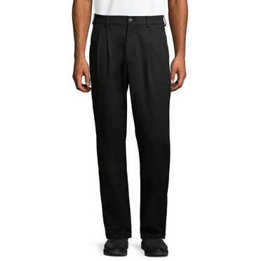 men's pleated cuffed khaki pants