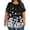 Black, variant on Drses‌‌ ‌‌‌‌‌‌‌‌‌‌‌‌‌‌‌‌‌‌‌‌‌‌‌‌‌Women's Plus Size Printed Pleated Tunic Top - Soft Short Sleeve Crew Neck Casual Blouse‌