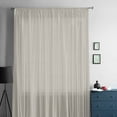 thumbnail image 5 of Ivory White Semi Sheer Curtains Drapes for Living Room, Bedroom, French Doors Window 108 Inches Long, Modern Pure Ivory White Rod Pocket Chiffon Curtain Drapery Voile Draperies Panel, 5 of 6