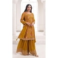 thumbnail image 2 of Haldi Function Wear Indian Designer Salwar Kameez Suits Pakistani Plazo Outfits ( Yellow, XXL - 46 ), 2 of 4