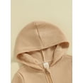 thumbnail image 5 of Bagilaanoe Toddler Baby Boy Hooded Jacket Solid Long Sleeve Zip-up Sweatshirt 12M 18M 24M 3T 4T 5T Kids Fall Casual Outwear, 5 of 8