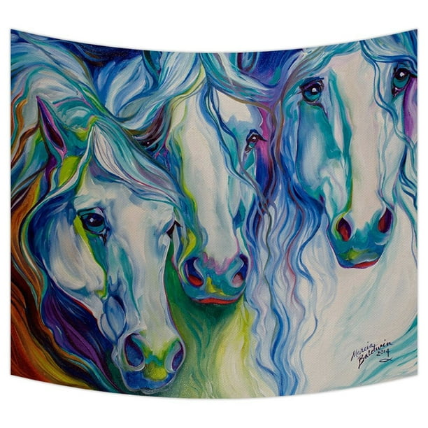 GCKG Horse Art Tapestry,Horse Art Wall Hanging Wall Decor Art for