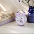 thumbnail image 2 of Unique Bargains Heart-Shaped Alarm Clock Purple 3.3"L x 2.2"W x 5.1"H, 2 of 5