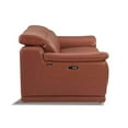 thumbnail image 6 of Pemberly Row Genuine Italian Leather Power Reclining Loveseat in Brown, 6 of 10