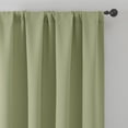thumbnail image 2 of MKHILL Aether Sage Green Blackout Curtains Set of 2, 45 Inch Long Short Room Darkening Window Drapes for Kitchen Laundry Bathroom Small Window, Each 40"W x 45"L, Sage Green, 2 of 10