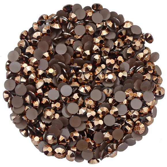 4500 piezas SS12 0.118 in AB diamantes de imitación planos para uñas arte manualidades brillo redondo gemas cristales DIY ropa zapatos (bronce AB)