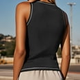 thumbnail image 5 of ZyeKqe Going out Tops for Women Sleeveless Shirts Crewneck Ribbed Knit Stretchy Slim Fitted Basic Tees, 5 of 7